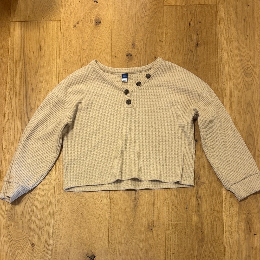 Old Navy Cream Waffle Knit Sweater